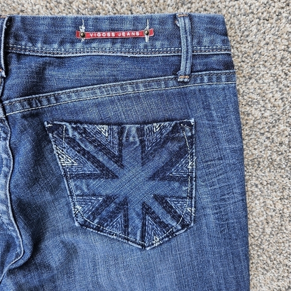 Vigoss Jeans Low Rise Straight Leg Medium Wash Stretch Short Crop Women's 9 / 8 - Picture 15 of 16